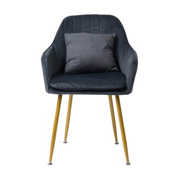 樂嫚妮 (2入)網紅靠背化妝椅/貝殼餐椅-附靠枕/坐墊可拆洗-(5色)多色系-請備註