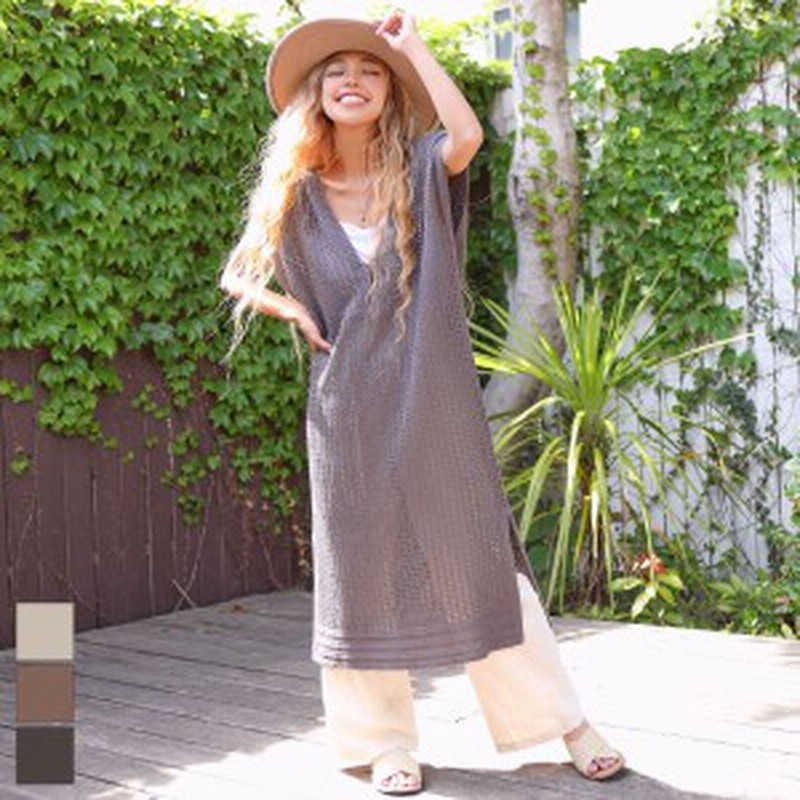 30 Off Anap Mimpi アナップミンピ 透かし編み両vネックワンピース レディース 春夏 ワンピース ロングワンピ アイボリー グレージュ 通販 Lineポイント最大1 0 Get Lineショッピング