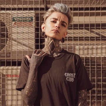 Chicano西海岸匪幫花體短袖美式Vintage哈雷機車寬松大碼T恤男女