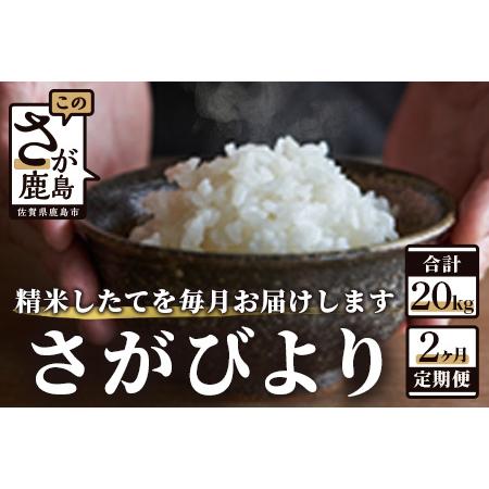 ふるさと納税 佐賀県鹿島市産さがびより 白米10kg定期便（２か月お届け） E-75 佐賀県鹿島市