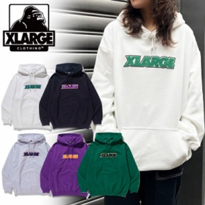 未使用 X-LARGE TWO TONE PULLOVER HOODED