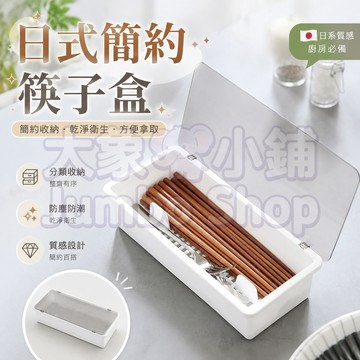 日式簡約筷子盒 筷子盒 簡約收納盒 筷子收納盒 餐具收納盒 餐具盒 筷子架 廚房瀝水盒 廚房收納 瀝水收納盒