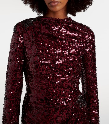 Erdem Draped sequined gown