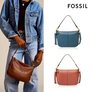 【FOSSIL 官方旗艦館】Jolie 真皮新月斜背包 (多色可選)