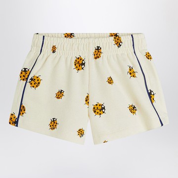 Short white with ladybugs