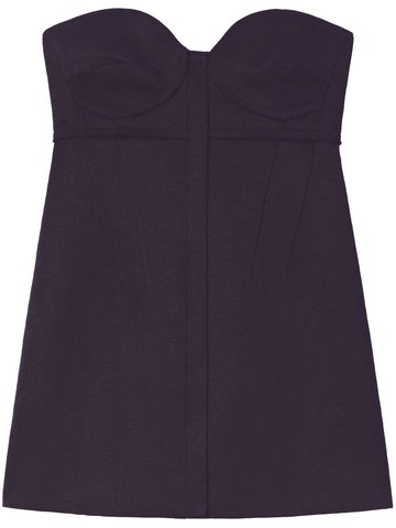 Proenza Schouler - patterned-jacquard bustier top - women - Cotton/Wool - 2 - Grey