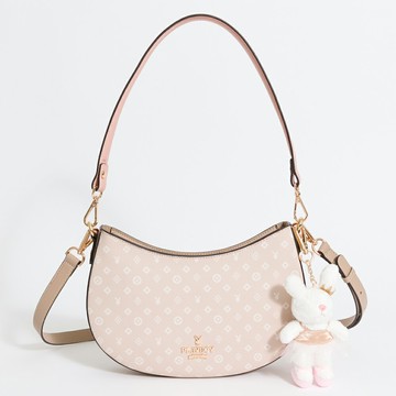 PLAYBOY - 肩背包附長短背帶 BALLERINA芭蕾兔系列 - 杏色