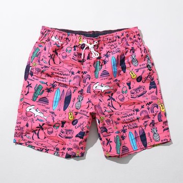 沙灘褲可下水速干帶內襯沖浪褲男雙層游泳褲沙灘短褲可游泳海灘褲