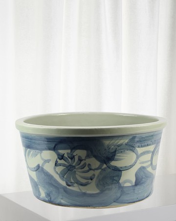 Blue & White Ceramic Pot