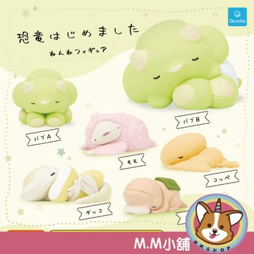 【M.M小舖】『現貨』 Qualia 轉蛋 扭蛋 恐龍寶寶睡覺公仔 恐龍 寶寶 睡覺 公仔 三角龍 休息 全6款