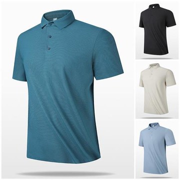 【米蘭精品】現貨+預購 男涼感POLO衫短袖上衣T恤高爾夫衫夏季冰絲無痕翻領運動休閒速乾戶外-男裝5色74lg61