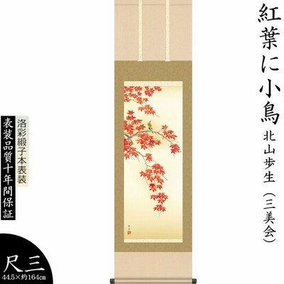 掛け軸 秋掛軸 紅葉に小鳥 もみじにことり 北山歩生 秋掛け 尺三幅 モダン 床の間飾り 壁飾り インテリア 贈り物 プレゼント 日本製 通販 Lineポイント最大0 5 Get Lineショッピング