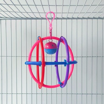 【臺灣出貨】純手工鸚鵡玩具玲旋轉瓏球磨牙虎皮鞦韆吊環益智玩耍玩玄風鞦韆