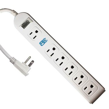 【博銓科技BC】KTC-318A-15 1切6座3孔4.5M/15尺 防雷擊 加大間距 延長線(90度貼壁插頭)