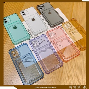 透明卡套適用蘋果13/16promax手機殼iPhone14/xr可放照片8plus新款11男女15pro軟膠全包防摔套12pro情侶卡包