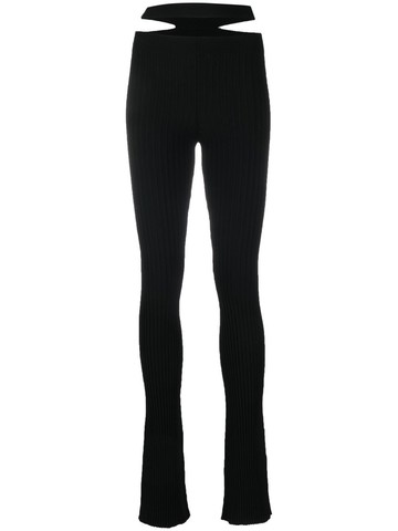 Andreadamo Ribbed Knit Flare Pants