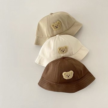 ➳𝙈𝙊𝙈𝙊𝙨𝙝𝙤𝙥兒童熊圖案漁夫遮陽帽 新版小熊漁夫帽 漁夫帽 小童帽 遮陽帽 流行帽 寶寶帽 幼兒帽 小熊頭漁夫帽