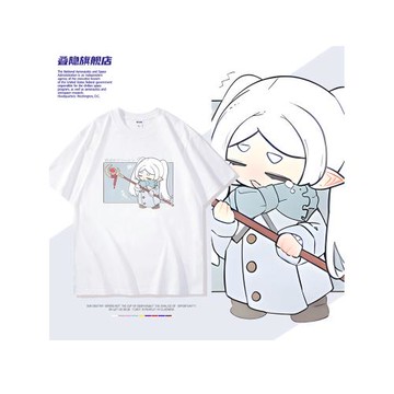 葬送的芙莉蓮聯名動漫周邊短袖T恤夏季純棉二次元男女寬松衣服潮