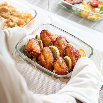 雙耳耐熱玻璃烤盤/料理盤-800ml 單一規格