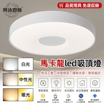 【XINGMU 興沐】led吸頂燈 高級感全光譜吸頂燈 110v超薄臥室客廳主燈