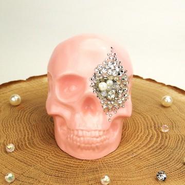 哥德粉紅骷髏裝飾 優雅骷髏裝飾 粉紅萬聖節