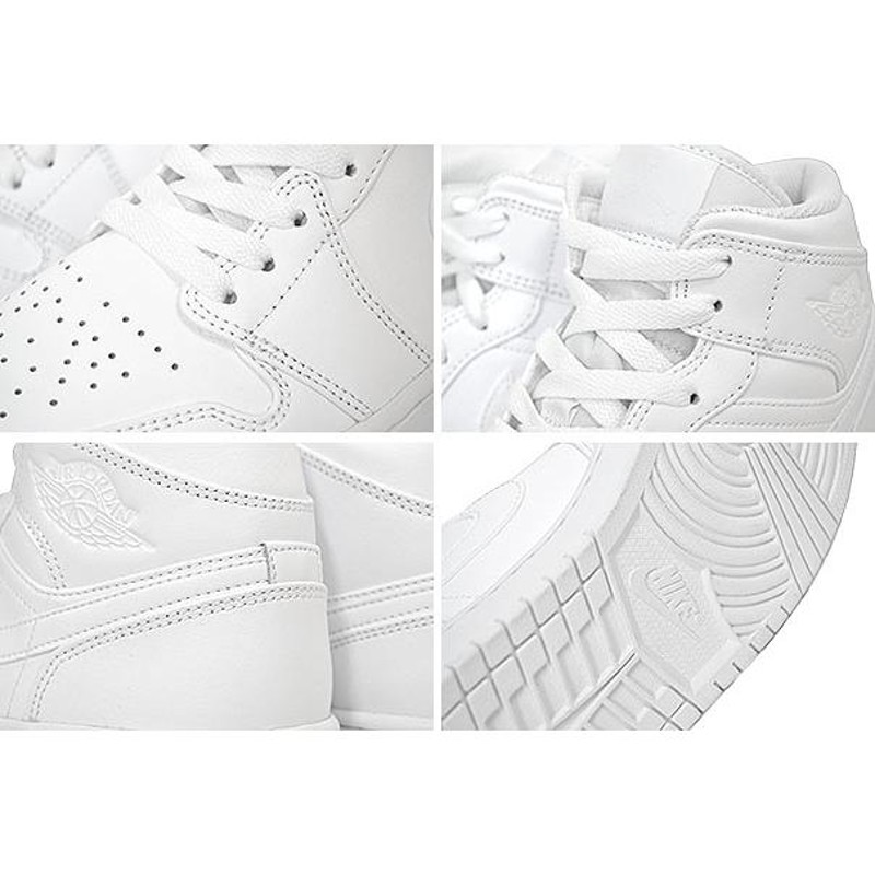 NIKE AIR JORDAN 1 MID white/white-white 554724-136 ナイキ エア