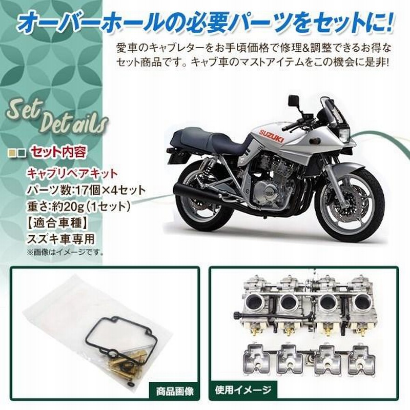 GSX400S キャブレターオーバーホールキット バブ キャブ リペアキット