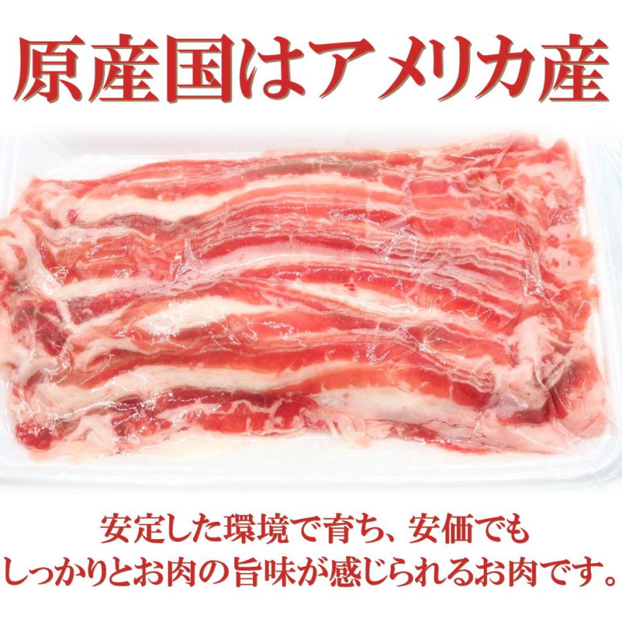 牛バラ肉 1kg (250g×4個) USA アメリカ産 味なし ショートプレート 1.3mm スライス 加工済 牛肉 牛丼 肉じゃが 万能食材 お徳用 冷凍 生肉 切り落とし うす切り