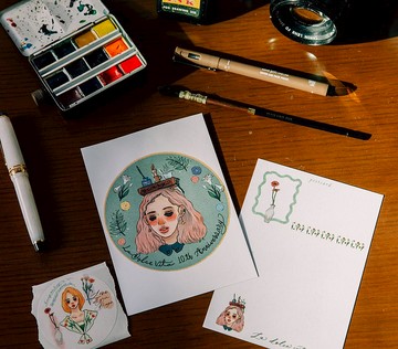 甜蜜生活十週年女孩 明信片