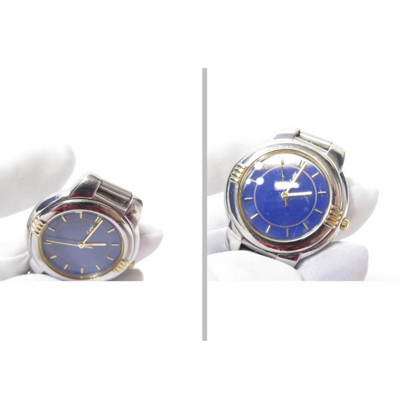 AK0603318　◇ YVES SAINT LAURENT イヴサンローラン YSL CITIZEN シチズン 4-221257 YO クォーツ  腕時計 中古 ベルト破損 ジャンク