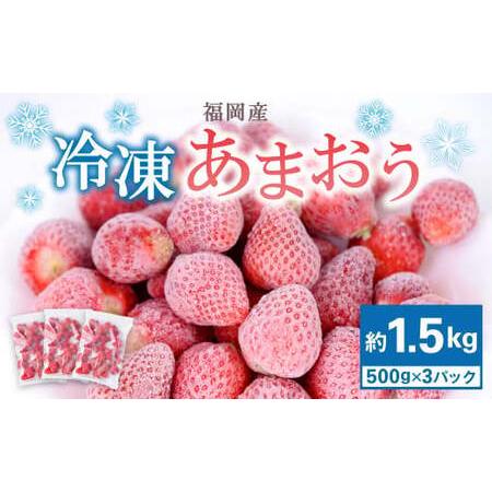 ふるさと納税 福岡県産 冷凍あまおう500g×3 合計1.5kg いちご 苺 フルーツ 国産 福岡県太宰府市