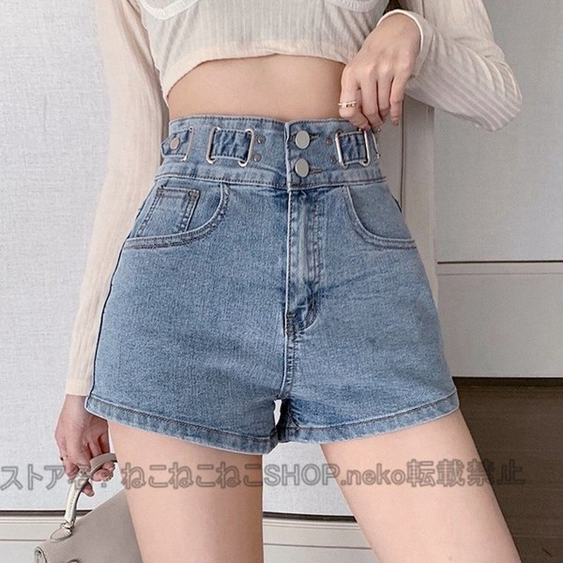 ショートパンツ レディース 代 40代 サマーパンツ デニムパンツ 短パン ハイウエスト Aライン ホットパンツ 女性 美尻 スタイリッシュ 脚長 通販 Lineポイント最大0 5 Get Lineショッピング