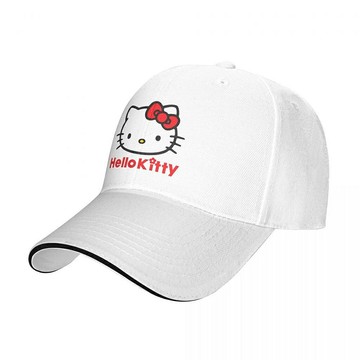 Hello Kitty (1) 棒球男式女式滌綸帽子男女通用高爾夫跑步太陽帽 Snapback 可調節