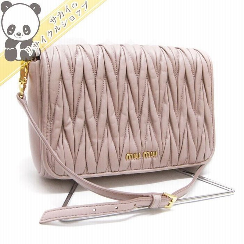 ミュウミュウ マテラッセ 2WAY クラッチバッグ 斜め掛けショルダー