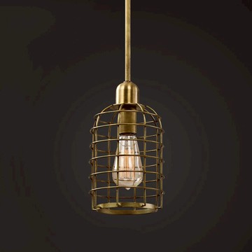 出口美式簡約復古全銅小吊燈loft工業風個性創意吧臺餐廳店鋪吊燈