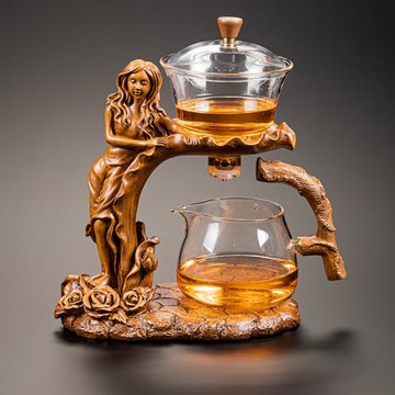 茶具套裝2025新款玻璃全自動功夫茶杯懶人泡茶神器家用磁吸泡茶壺