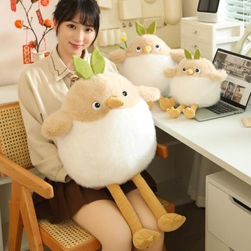 新品可愛卡通網紅呆小布小黃小灰鴨毛絨公仔玩偶可做抱枕玩偶擺件