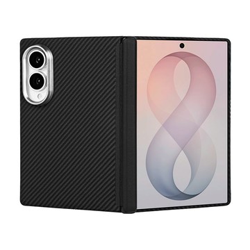 Z Fold8 / 7 / 6 系列殼 QinD SAMSUNG Z Fold 8 5G 凱夫拉碳纖維紋磁吸殼(套)-細紋