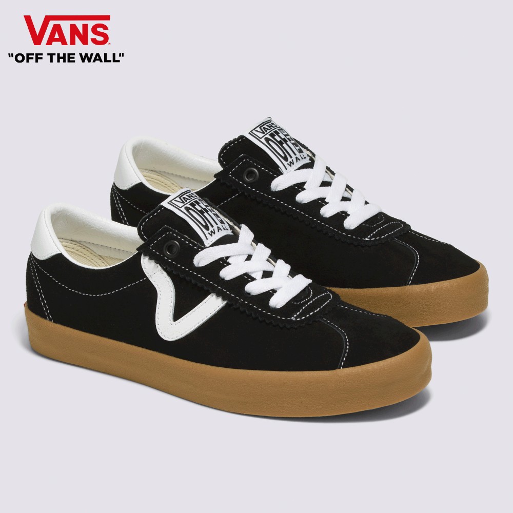 Vans Sport Low 男女款黑色/咖啡色鞋底滑板鞋