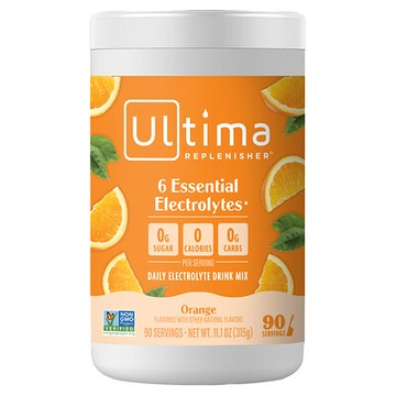 Ultima Replenisher, 6 種必需電解質，日常電解質混合飲品，橙味，11.1 盎司（315 克）