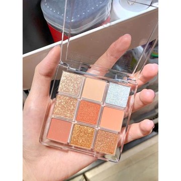 透明閃粉啞光持久秋冬九色眼影盤