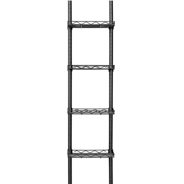 dayneeds 日需百備 頂天立地烤漆收納架 搭 網4片 附PP板 4片  烤漆黑  30 x 20cm