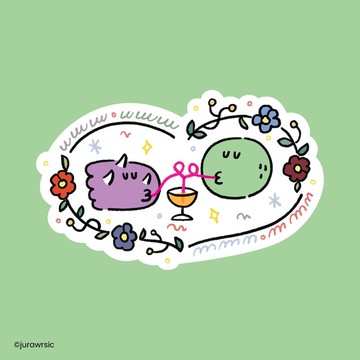 Jurawrsic PVC 防水簍空貼紙 die-cut- sharing is caring