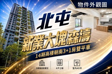 14期大塊森濤高樓朝南3+1房連號雙平車室內40｜台中市北屯區山西路三段