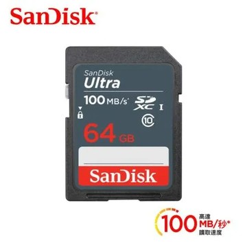 SanDisk 64GB SDHC Ultra 100MB 記憶卡(公司貨)