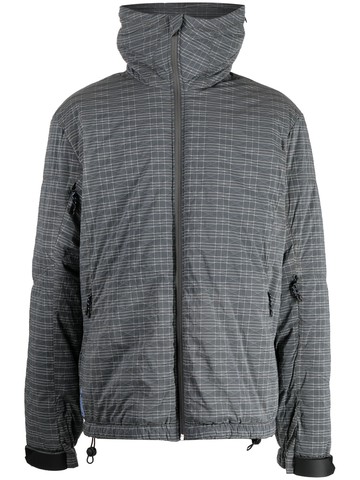 MCQ - high-neck bomber jacket - men - Viscose/Polyurethane/Polyamide - L - Grey