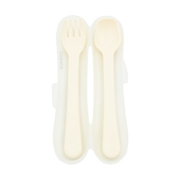 Simba 小獅王辛巴 美味兒童叉匙組  叉子+湯匙  清新香草 米白色  1組