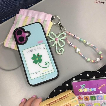 幸運四葉草適用iPhone17/16/15蘋果手機殼14滴膠12碳纖維13簡約11
