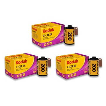 KODAK Gold 200 135底片 36張 底片 彩色負片 三入組
