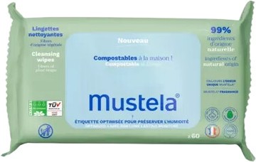 Mustela Cleansing Wipes for Normal Skin 60 Wipes